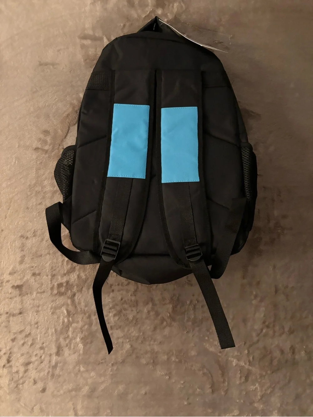 Men's (Unisex) Black & Blue Everyday Backpack - Unbranded 18x13x6